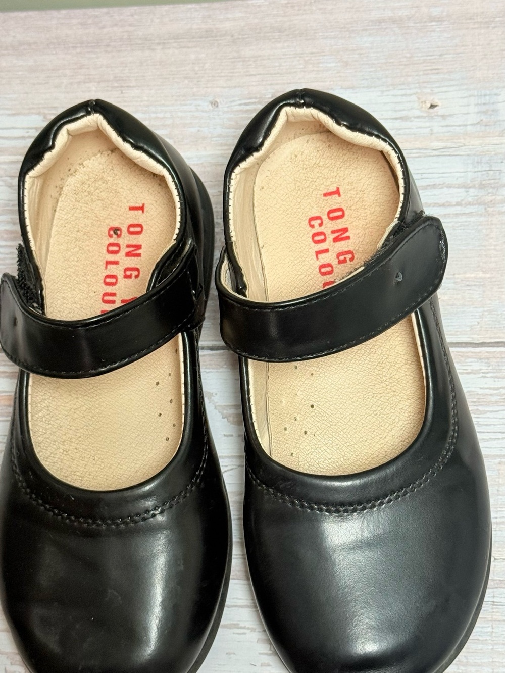 Tong Colour Girls' Black Mary Jane Dress Shoes